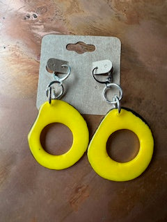 Yellow Tagua Earrings