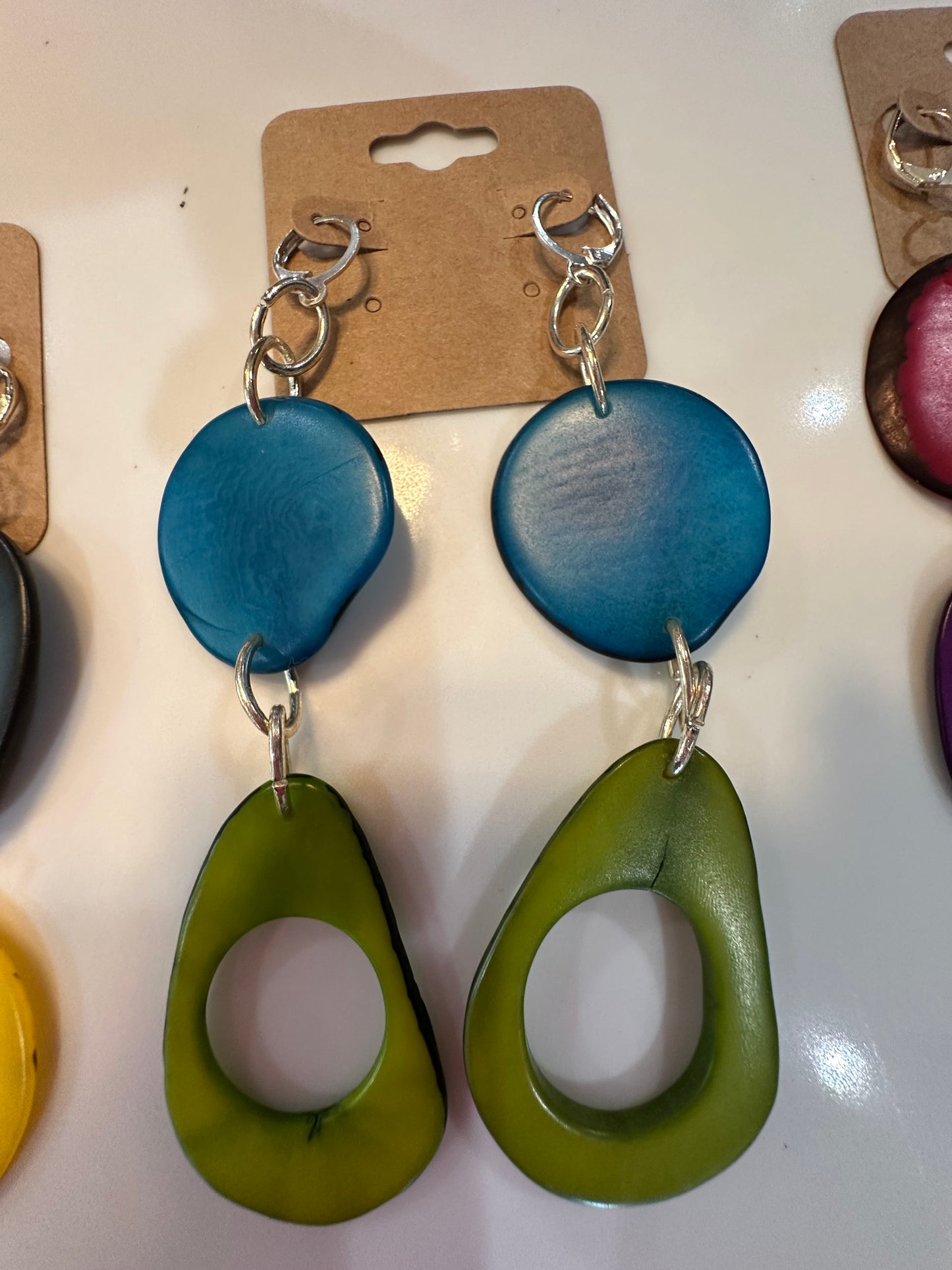 Avocado Tagua Earrings